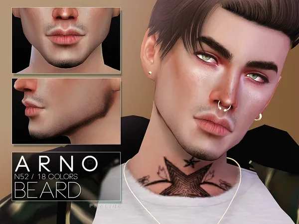 Alpha Arno Beard N52 - The Sims 4 Custom Content