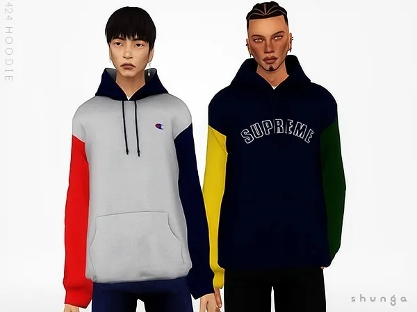 Alpha SHUNGA 424 Hoodie by shunga - The Sims 4 Custom Content
