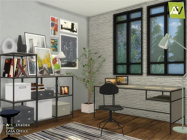 Alpha Casa Office - The Sims 4 Custom Content