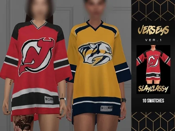 Alpha SlayClassy Jerseys V1 by slayclassy - The Sims 4 Custom Content