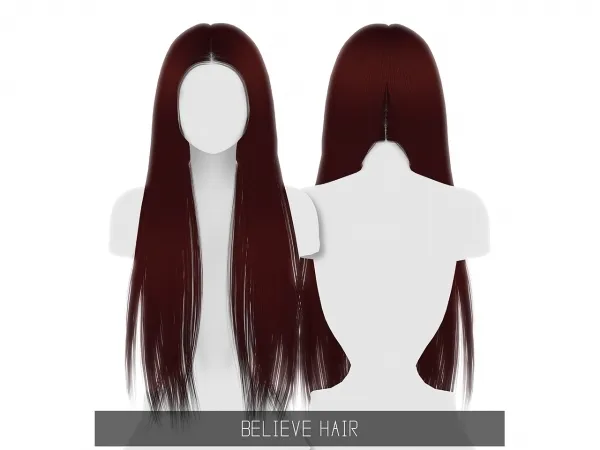 Alpha BELIEVE HAIR - The Sims 4 Custom Content
