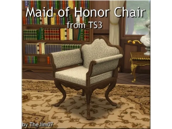 Alpha Maid of Honor Chair from - The Sims 4 Custom Content