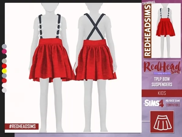 TPLP BOW SUSPENDERS SKIRT