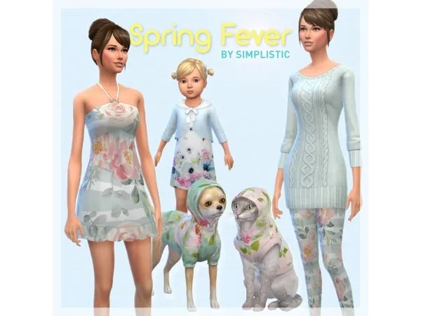 Maxis Match Spring Fever CAS Set - The Sims 4 Custom Content