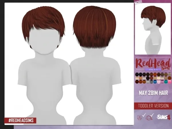 Alpha MAY 281M HAIR TODDLER VERSION - The Sims 4 Custom Content