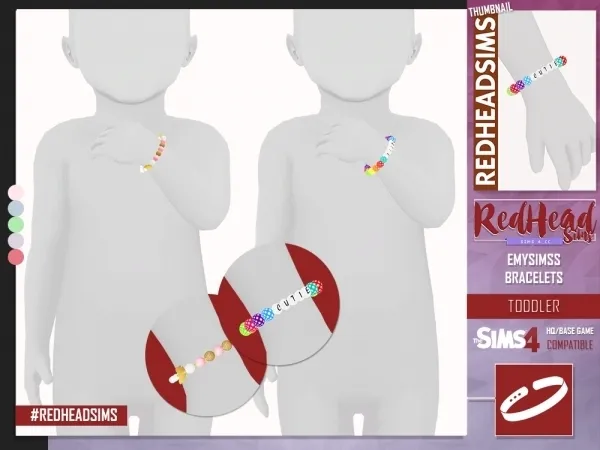 Alpha AMYSIMS BRACELETS TODDLER - The Sims 4 Custom Content