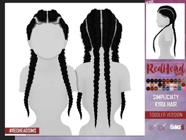 Alpha SIMPLICIATY KYRA HAIR TODDLER VERSION - The Sims 4 Custom Content