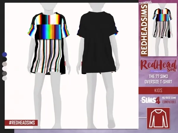 Alpha 77 CLOTHING OVERSIZE KIDS - The Sims 4 Custom Content