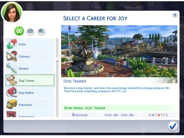 Mix Dog Trainer Career by simsfinds - The Sims 4 Custom Content