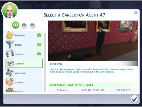 Mix Assassin Career by simsfinds - The Sims 4 Custom Content