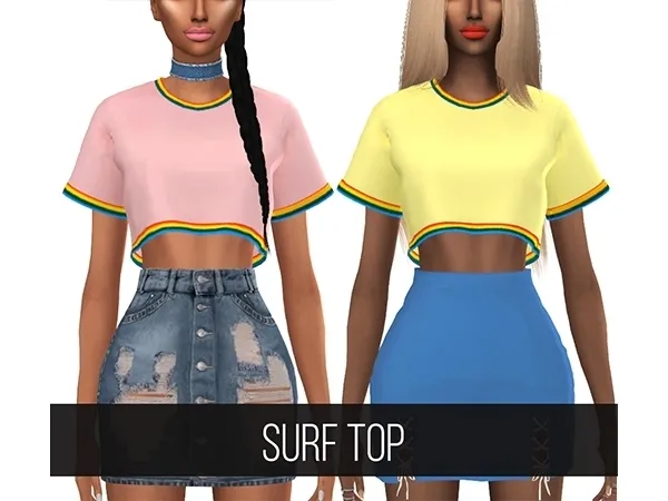 Alpha SURF TOP - The Sims 4 Custom Content