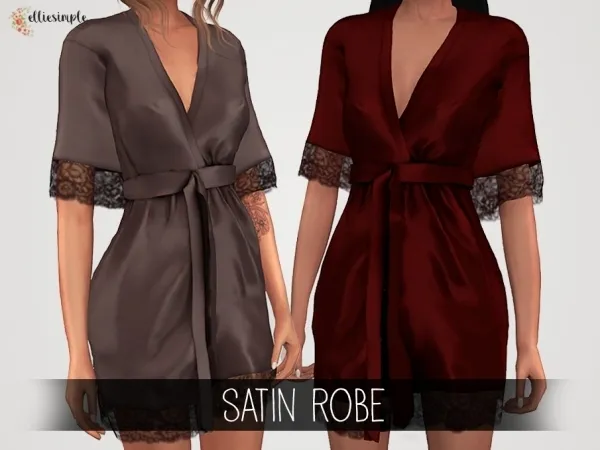 Alpha Elliesimple Satin Robe - The Sims 4 Custom Content