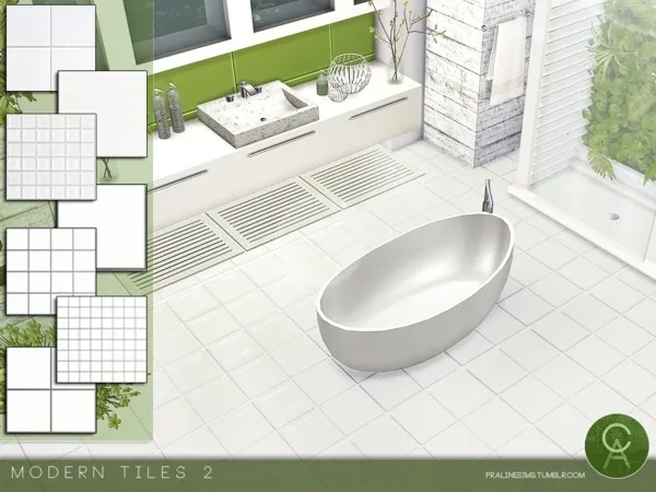 Alpha Modern Tiles 2 - The Sims 4 Custom Content