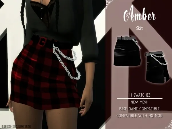Maxis Match BlueRose Evelyne Skirt - The Sims 4 Custom Content