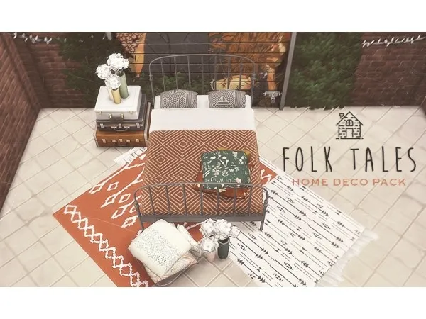 Alpha FOLK TALES A SET OF HOME DECORATION ITEMS - The Sims 4 Custom Content
