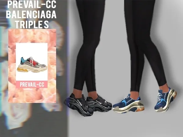 Alpha [Prevail ] Balenciaga Triple S - The Sims 4 Custom Content