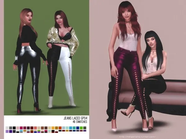 Mix [helgatisha] Jeans laced GP04 (BGC) - The Sims 4 Custom Content