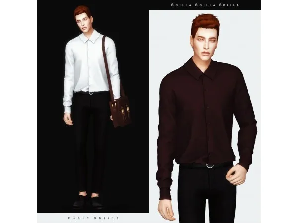 Alpha Basic Shirts by gorillax3 - The Sims 4 Custom Content