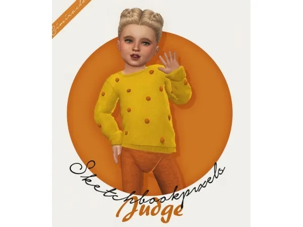 Maxis Match sketchbookpixels Popcorn Sweater 3T4 by simiracle - The Sims 4 Custom Content