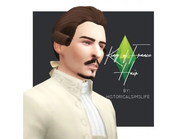 Alpha KING OF FRANCE HAIR (sims 3 to sims 4 conversion) by simsfinds - The Sims 4 Custom Content
