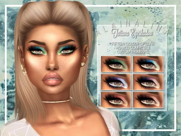 Alpha Tatiana Eyeshadow by alainalina - The Sims 4 Custom Content