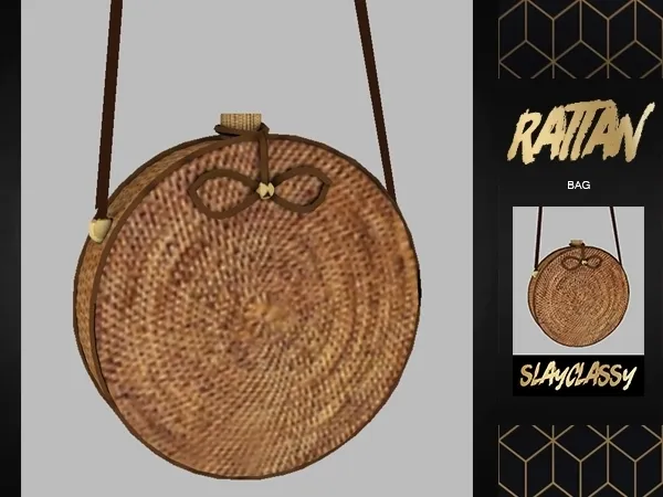 Alpha SlayClassy Rattan Bag - The Sims 4 Custom Content