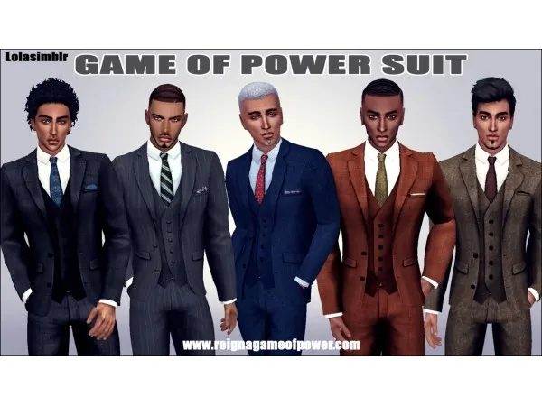 Alpha Game of Power Suit Collection I by lolasimblr - The Sims 4 Custom Content