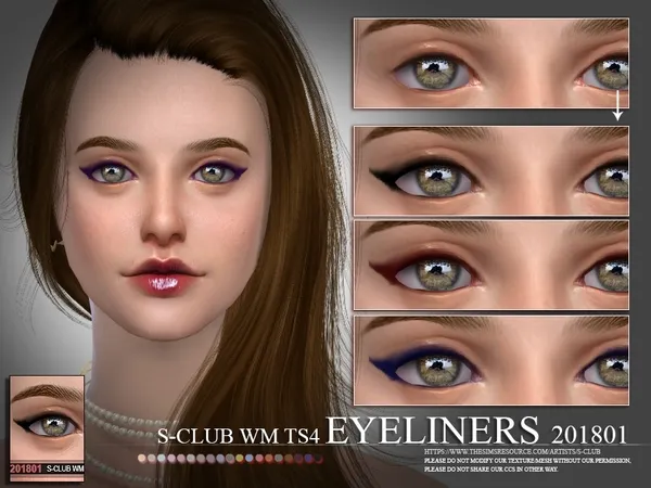 Alpha S Club WM eyeliners 201801 - The Sims 4 Custom Content