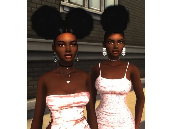 Alpha EBONIX BABYGIRL AFRO PUFFS - The Sims 4 Custom Content