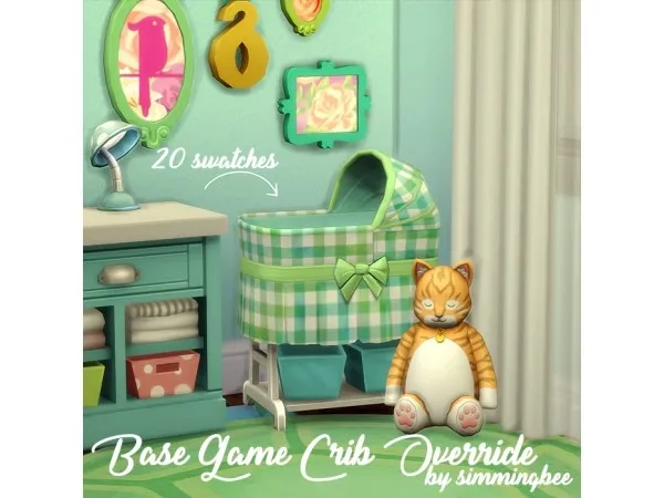 Maxis Match Base Game Crib Override by simmingbee - The Sims 4 Custom Content