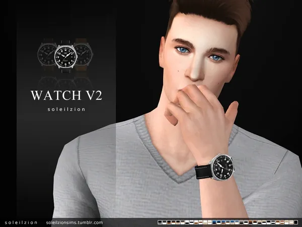 Alpha WATCH V2 Leather Mesh needed - The Sims 4 Custom Content