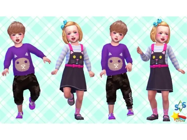 Maxis Match Toddler Pose 07 luckyday by a - The Sims 4 Custom Content