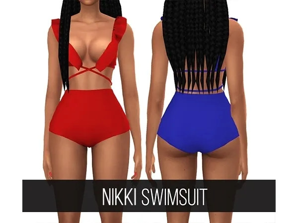 Alpha NIKKI SWIMSUIT (Elliesimple x Fifthscreations) - The Sims 4 Custom Content