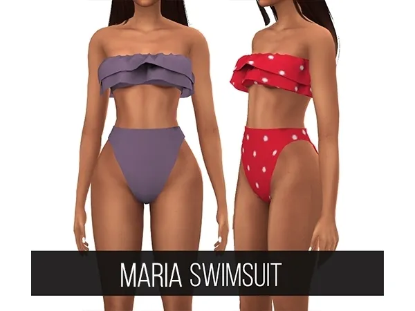 Alpha MARIA SWIMSUIT (Elliesimple x Fifthscreations) - The Sims 4 custom content