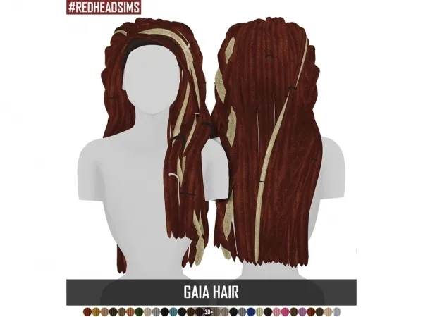 Alpha GAIA HAIR by redheadsims - The Sims 4 Custom Content