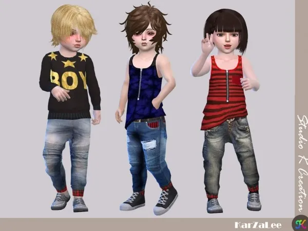 Giruto 48 roll up jeans for toddler