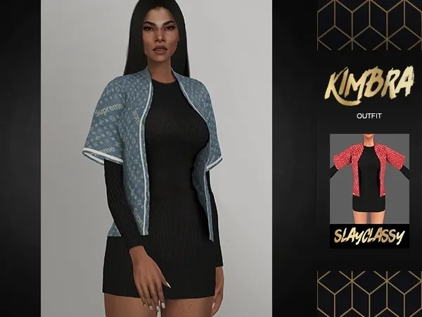 Alpha Slay Classy Kimbra Outfit - The Sims 4 Custom Content
