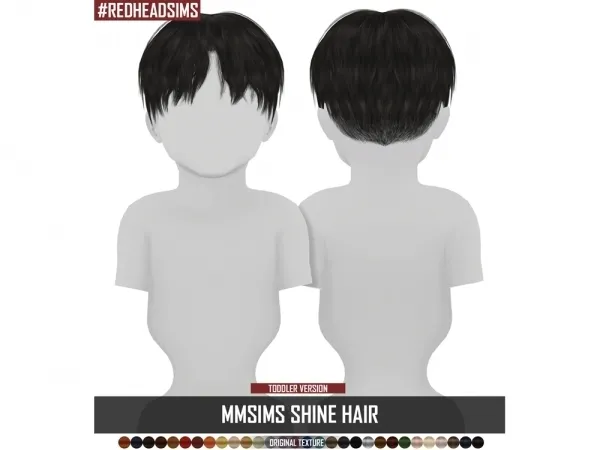Alpha MMSIMS SHINE HAIR TODDLER VERSION - The Sims 4 Custom Content
