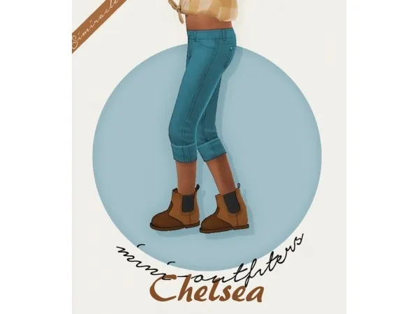 Alpha Chelsea Boots Kids Version by simiracle - The Sims 4 Custom Content