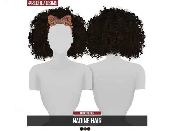 Alpha NADINE HAIR - The Sims 4 Custom Content