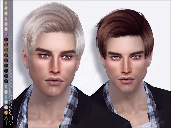 Alpha Anto Ocean (Hairstyle) - The Sims 4 Custom Content