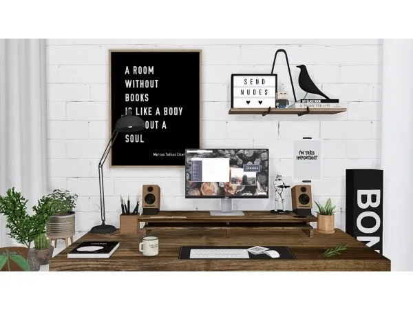 Mix MXIMS Yea Office Set Again - The Sims 4 Custom Content