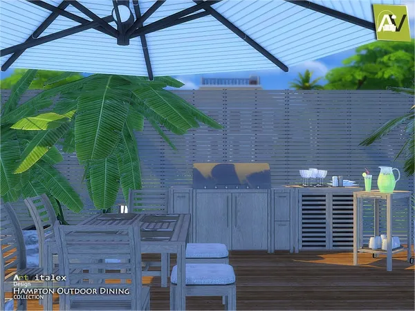 Alpha Hampton Outdoor Dining - The Sims 4 Custom Content