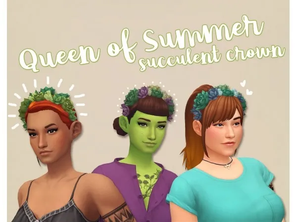 Queen of Summer Succulent Crown by hamburgercakes