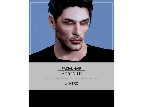 Alpha [INTRO] Beard 01 - The Sims 4 Custom Content