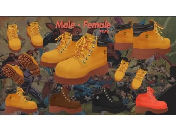 Alpha Brooklyn Timbs F M by mxxptdns4 - The Sims 4 Custom Content