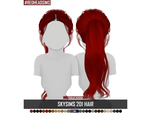Alpha SKYSIMS HAIR TODDLER 201 - The Sims 4 Custom Content
