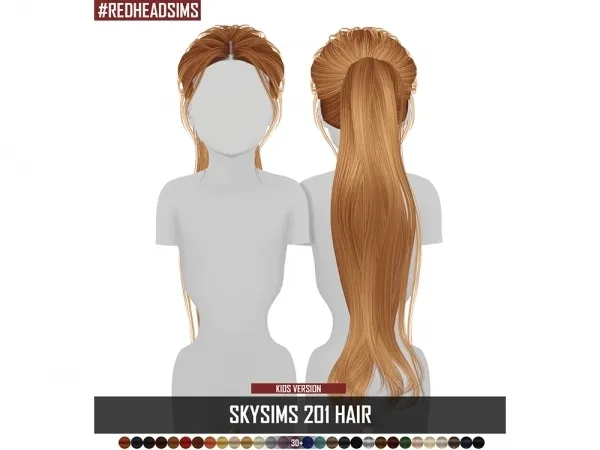 Alpha SKYSIMS HAIR KIDS 201 - The Sims 4 Custom Content
