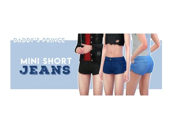 Maxis Match Mini Short Jeans Fishnet Top Acc Fishnet Tights Fishnet Socks by daddysprince - The Sims 4 Custom Content
