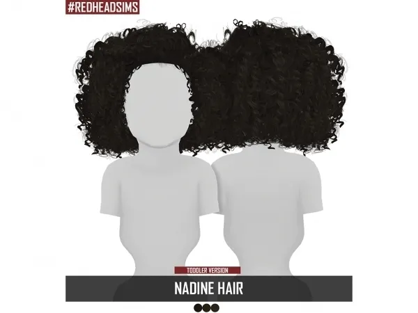 Alpha NADINE HAIR TODDLER VERSION - The Sims 4 Custom Content